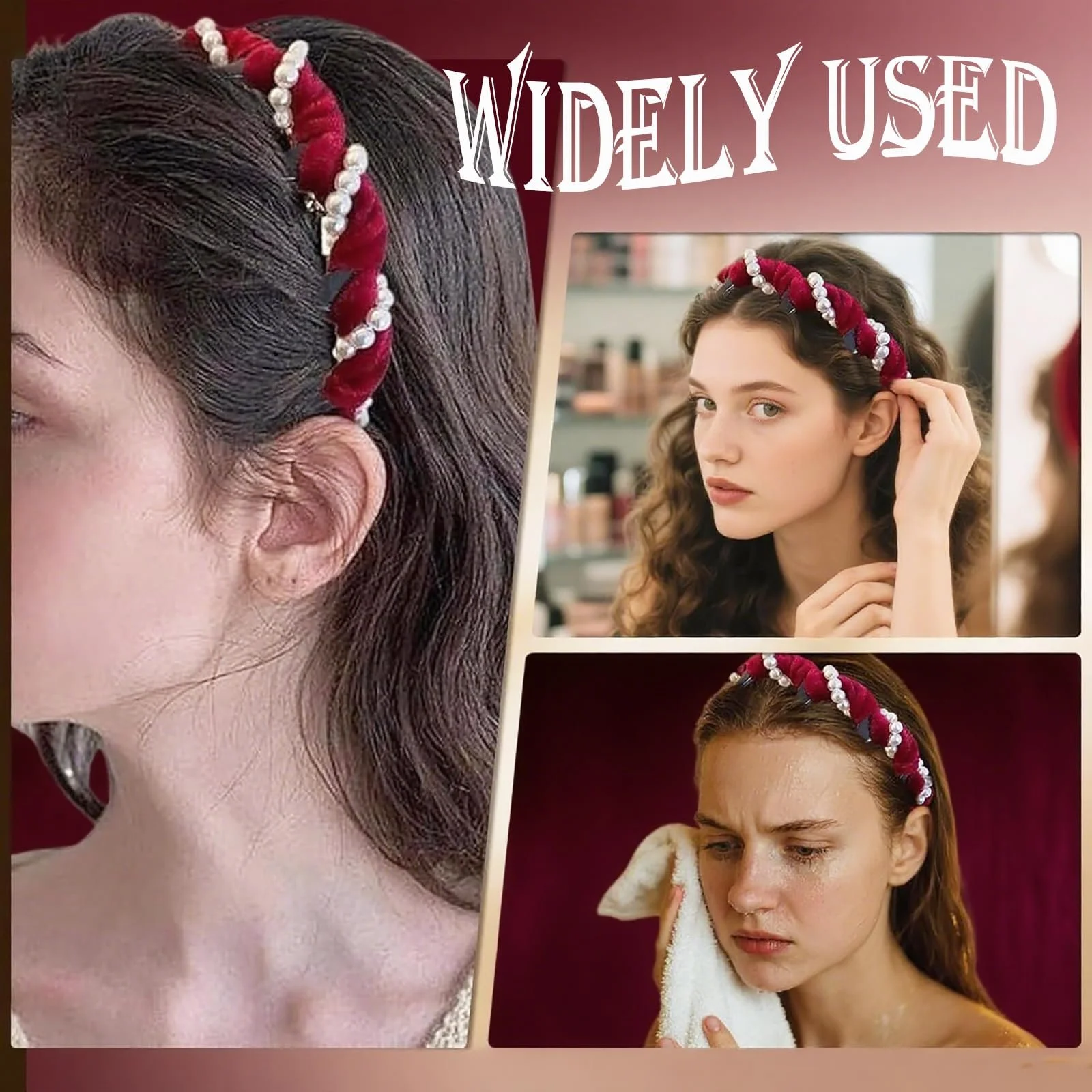 Вінтажний обруч для волосся з штучними перлинами, фото №5 Вінтажний обруч для волосся з штучними перлинами, фото №5