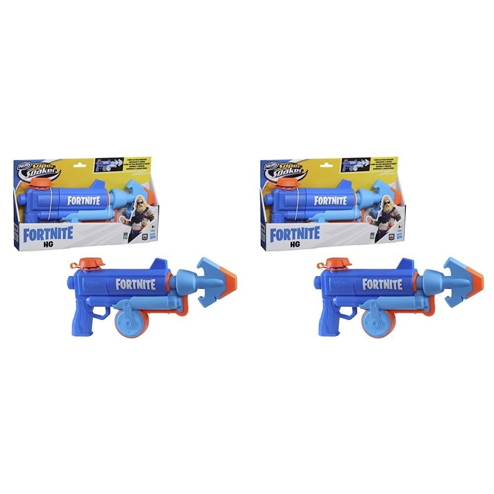 Водяной Бластер Nerf Fortnite HG, Насосное Действие, Multi (Упаковка из 2), фото №1