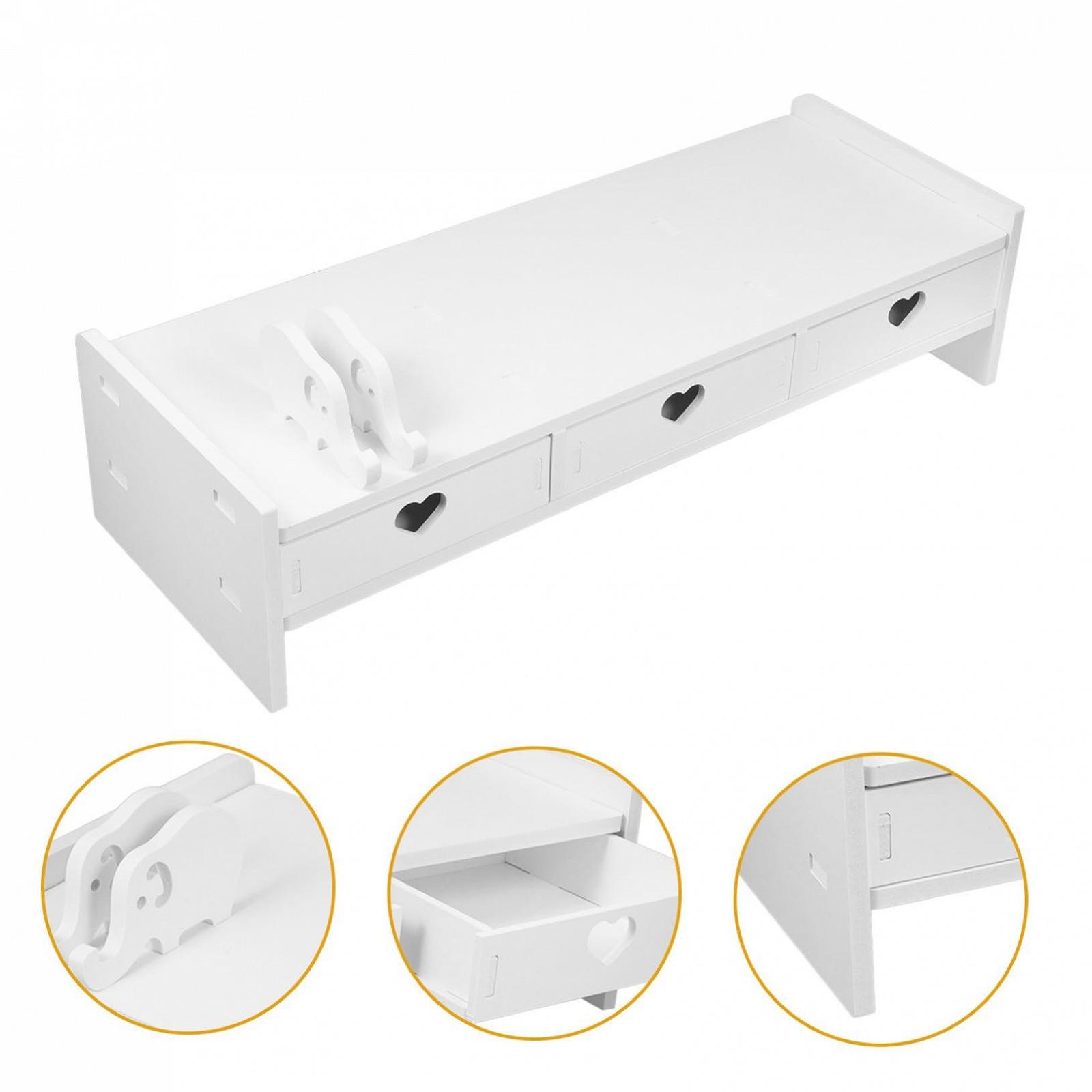 Подставка для клавиатуры с ящиком для ноутбука, подставка для монитора, настольная компьютерная стойка, органайзер для офисного стола WPC белый, фото №8 Подставка для клавиатуры с ящиком для ноутбука, подставка для монитора, настольная компьютерная стойка, органайзер для офисного стола WPC белый, фото №8