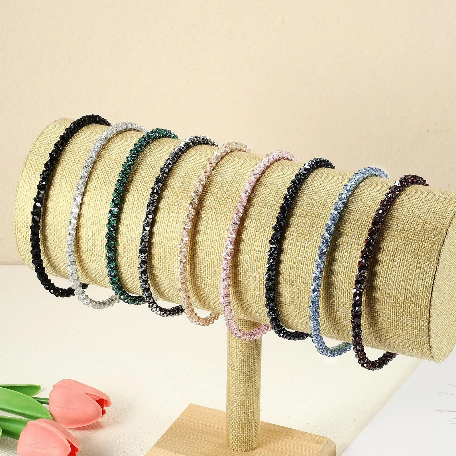 Обруч для волосся VOCOSTE з Rhinestone для жінок Зелений 0,6 см, фото №7