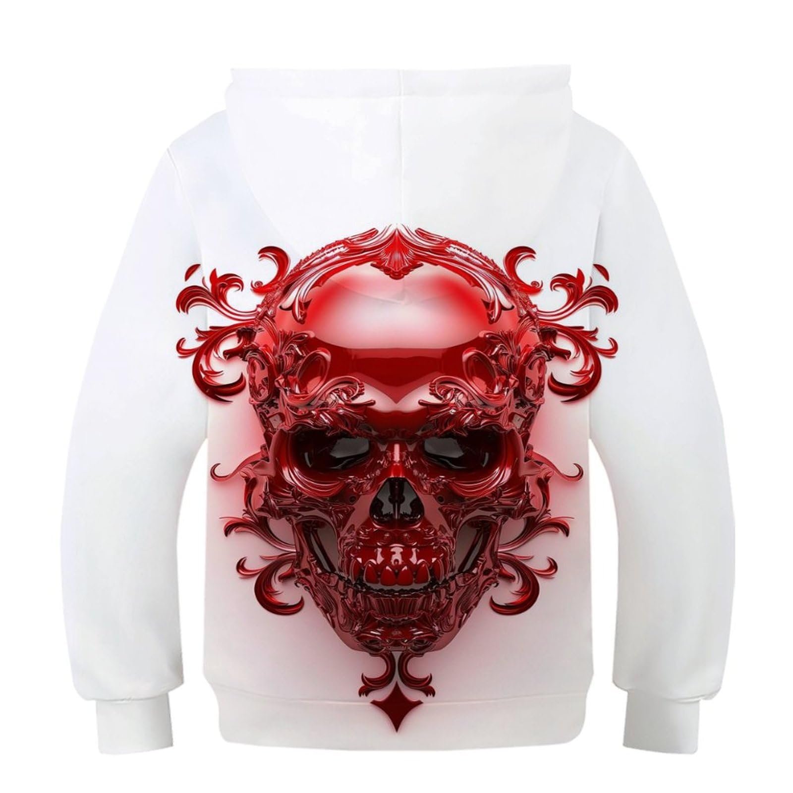 Худі KHHKJBVCE Череп, 3D худі для дівчат і хлопчиків з кишенею, фото №2