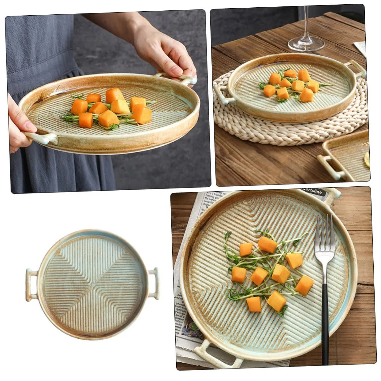 Форма для запікання SOLUSTRE ретро керамічна з подвійною ручкою 1 шт., фото №4