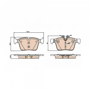 Комплект гальмівних колодок, дискове гальмо TRW COTEC GDB2071 для MERCEDES-BENZ, задня вісь - Фото 1