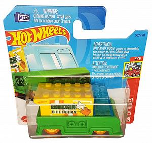 Автомобиль Hot Wheels Brickin' Delivery Brick Rides 3/5 HKG31 Short Card Moving Parts Mega Mattel 2023 1:64 synthetic.ua - Фото 1