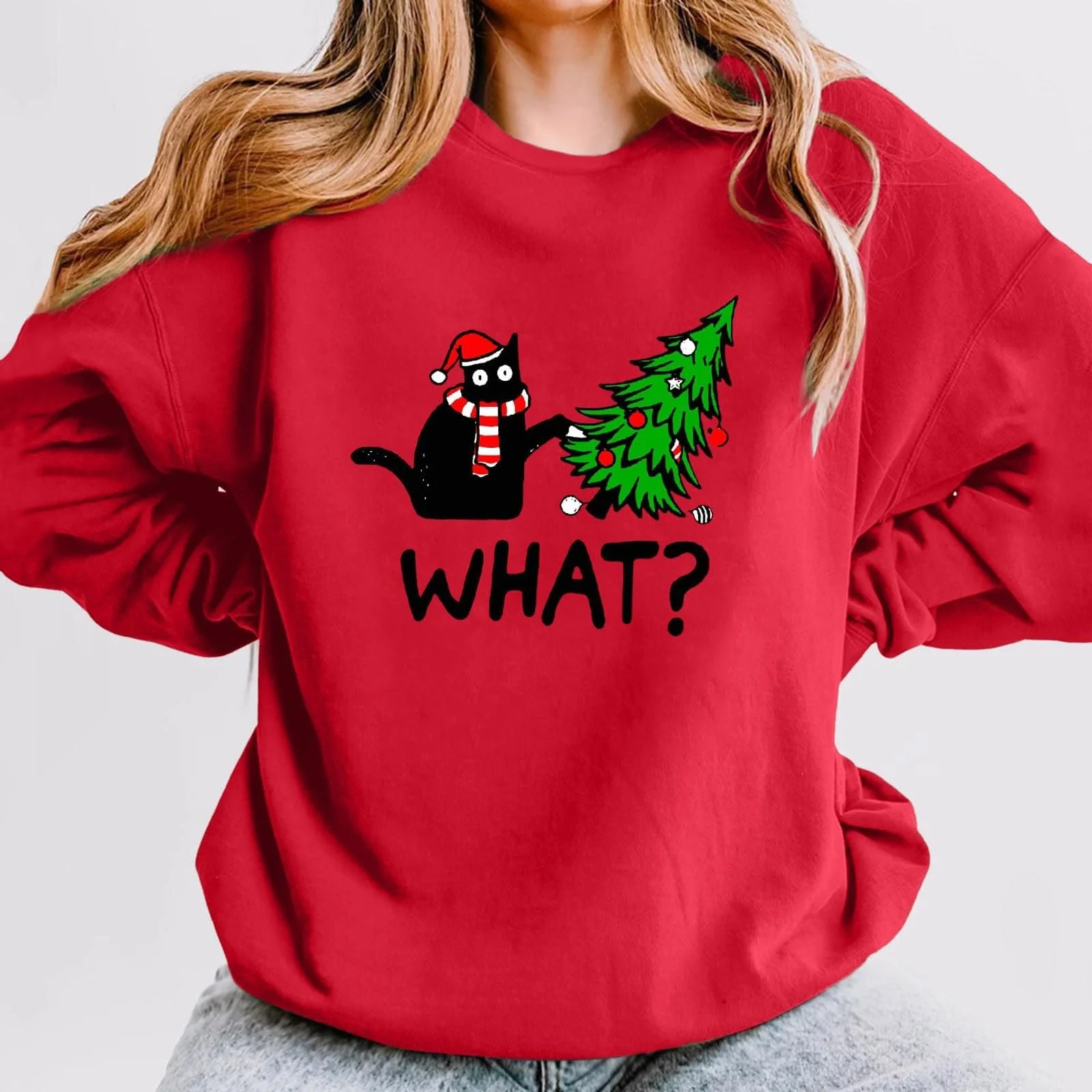 Різдвяний светр Briskorry, жіночий, з довгими рукавами, круглий виріз, фото №5