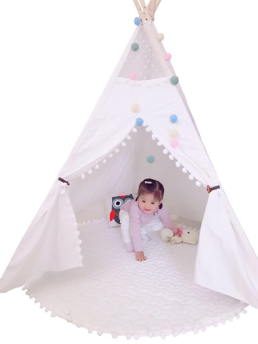 Игровой тент Little Dove Teepee для детей, из натурального хлопка, с ковриком, фото №2