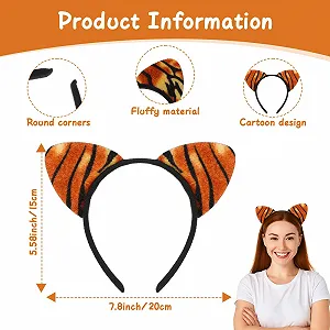 Обруч для волосся Вуха Тигра для вечірки на Хелловін synthetic.ua - Фото 1