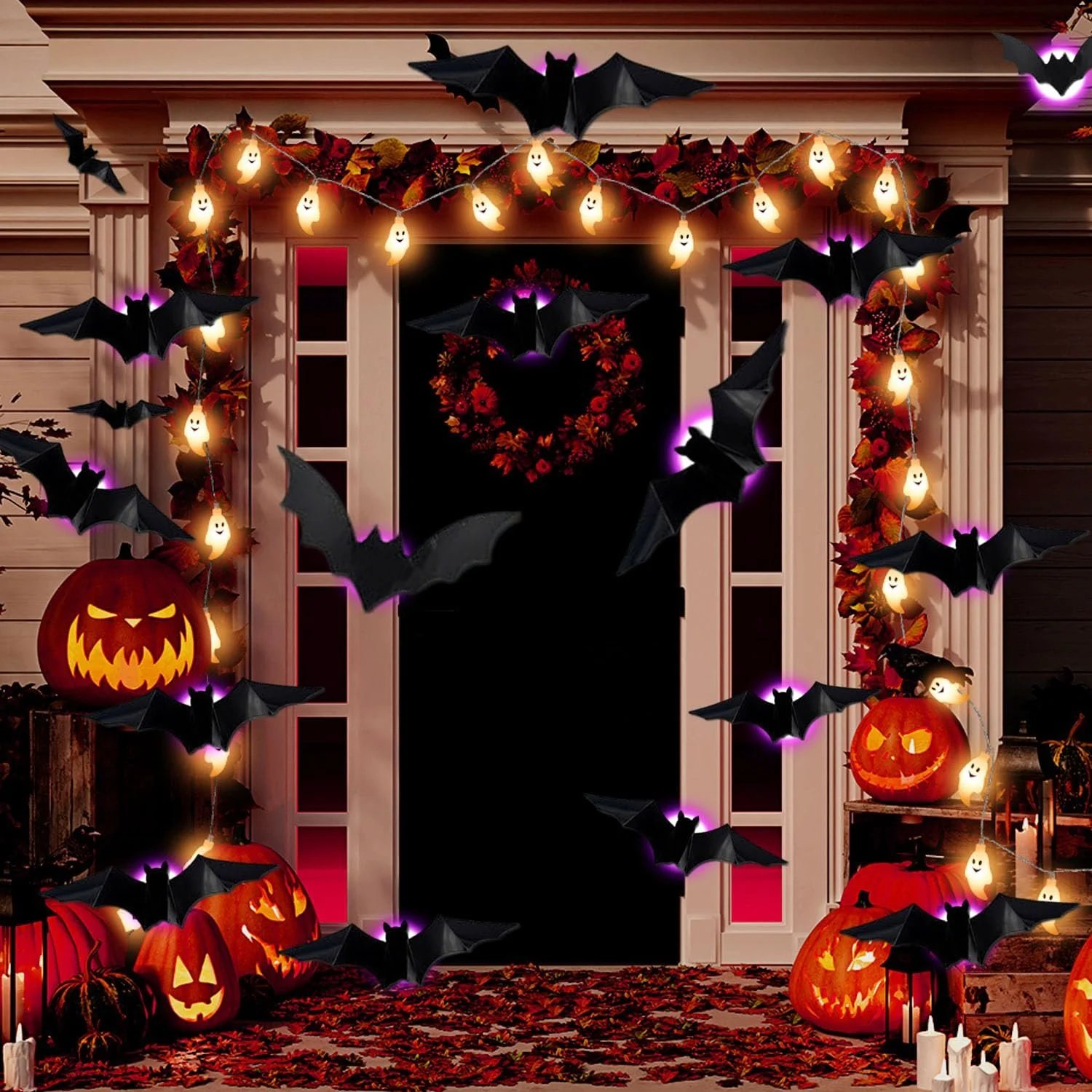 Набір LED наклейок Bat 24 шт. Purple, фото №8