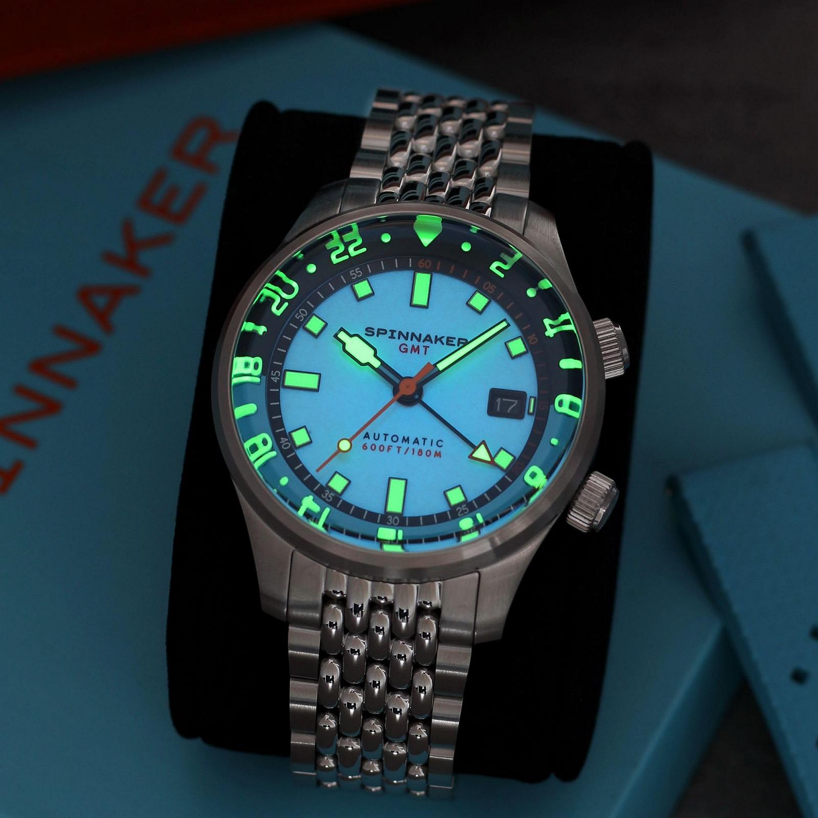 Мужские часы Spinnaker 42мм Bradner GMT Автоматические SP-5121 с прочным ремешком из нержавеющей стали, фото №4