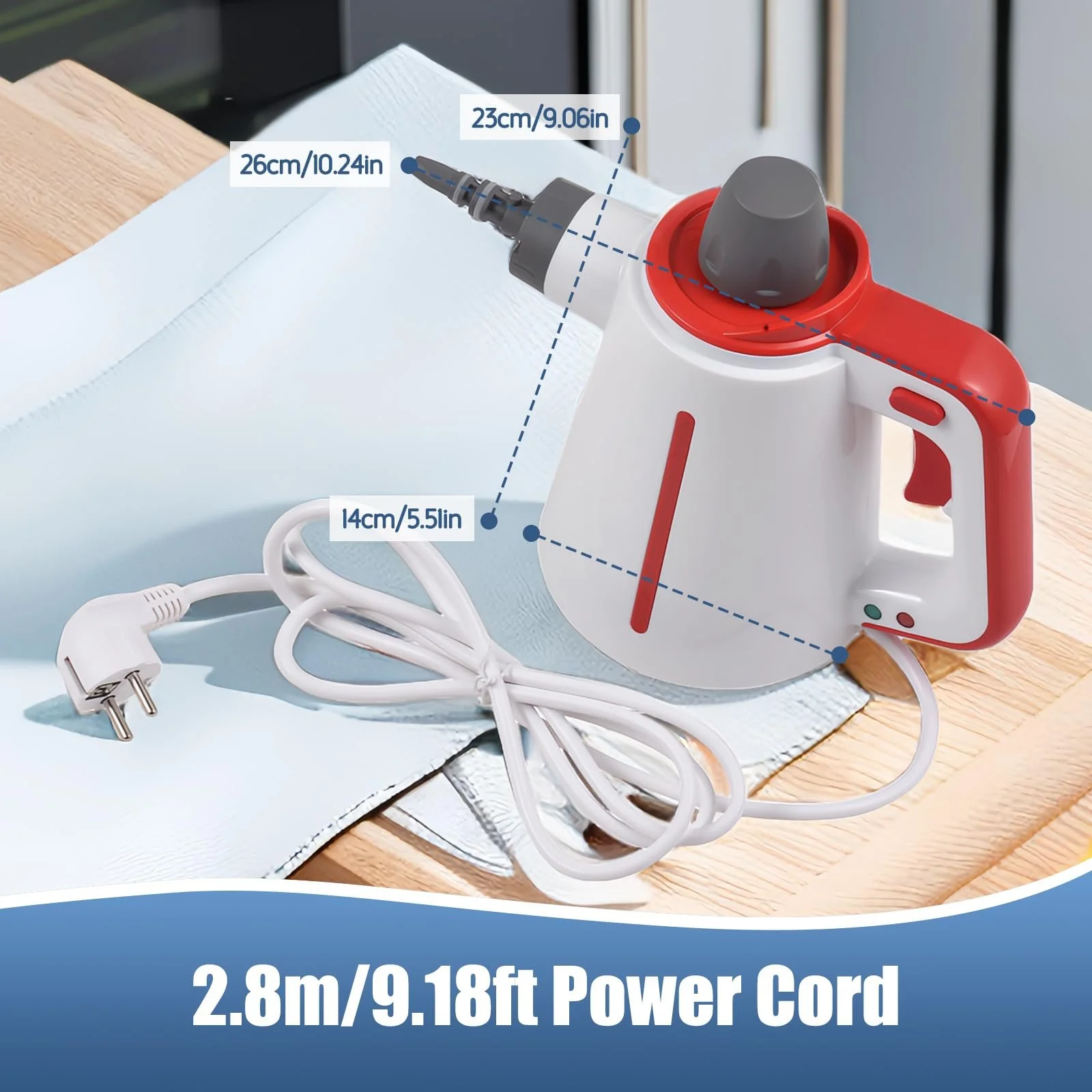 Пароочисник Irishom 900-1050 Вт 3 бар 3,5 л Біло-червоний, фото №8 Пароочисник Irishom 900-1050 Вт 3 бар 3,5 л Біло-червоний, фото №8