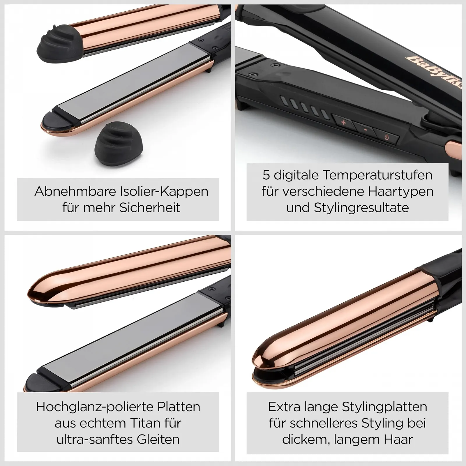 Выпрямитель для волос BaByliss Straight And Curl Brilliance ST482E титановые пластины 235°C, фото №7 Выпрямитель для волос BaByliss Straight And Curl Brilliance ST482E титановые пластины 235°C, фото №7