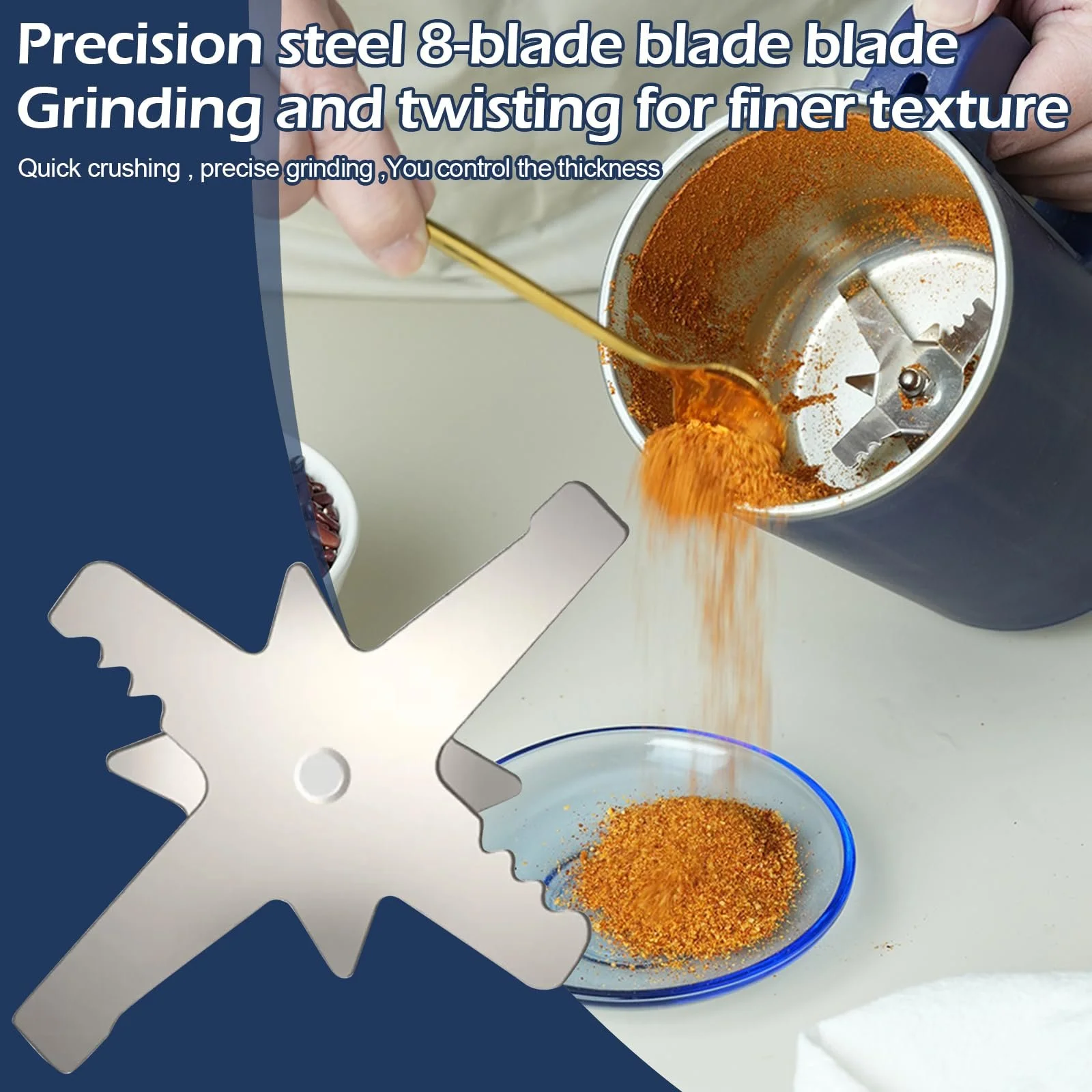 Електрична 600 мл для кави, перцю, спецій, багатофункціональна пропелерна для кавових зерен, спецій, злаків, фото №3 Електрична 600 мл для кави, перцю, спецій, багатофункціональна пропелерна для кавових зерен, спецій, злаків, фото №3