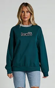 Женский свитшот LEVIS GRAPHIC PRISM CREW Fuzzy Poster Log - XXS synthetic.ua - Фото 1