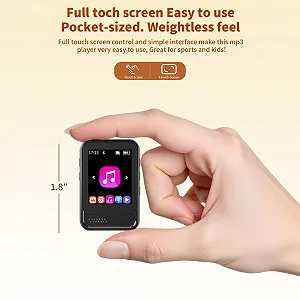 MP3 плеєр з Bluetooth 5.3  FM-радіо Диктофон Слот Micro SD Динамік Навушники в комплекті Сенсорний екран Max 256GB Розширюваний для спорту synthetic.ua - Фото 1