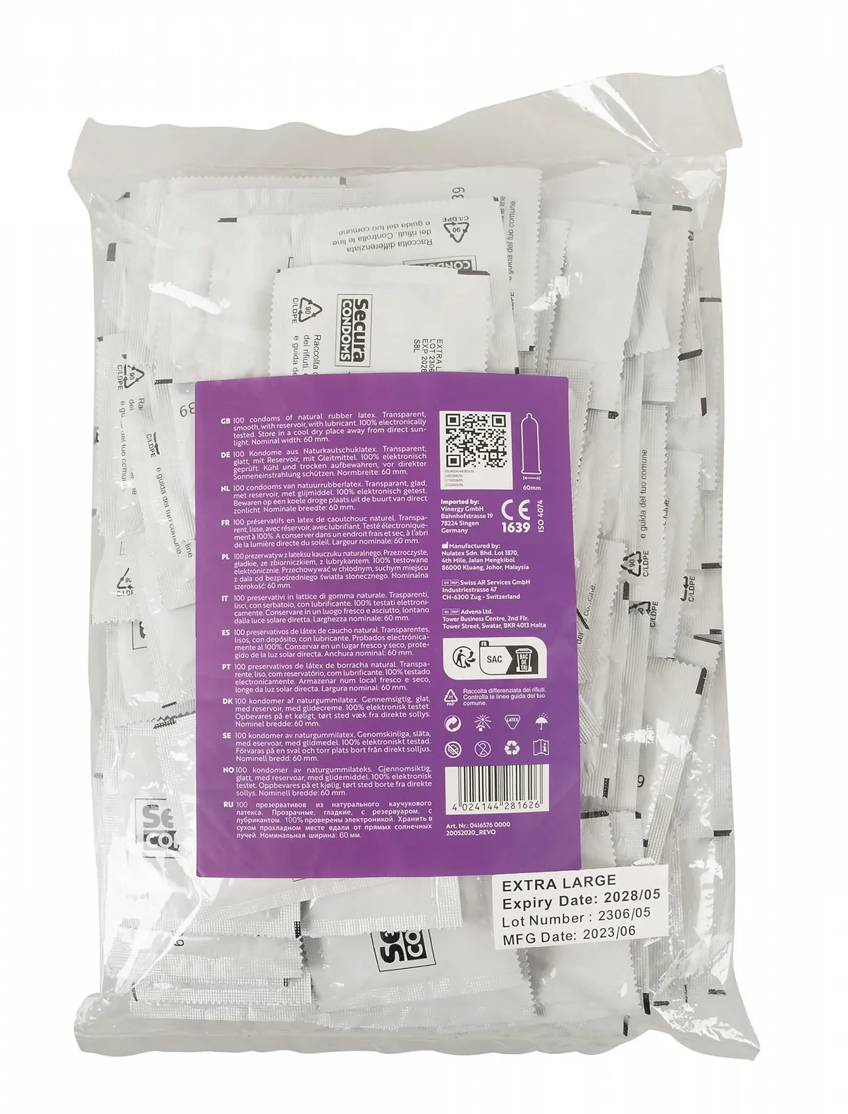 Презервативы Secura Extra Large широкие прозрачные 100 шт., фото №2 Презервативы Secura Extra Large широкие прозрачные 100 шт., фото №2