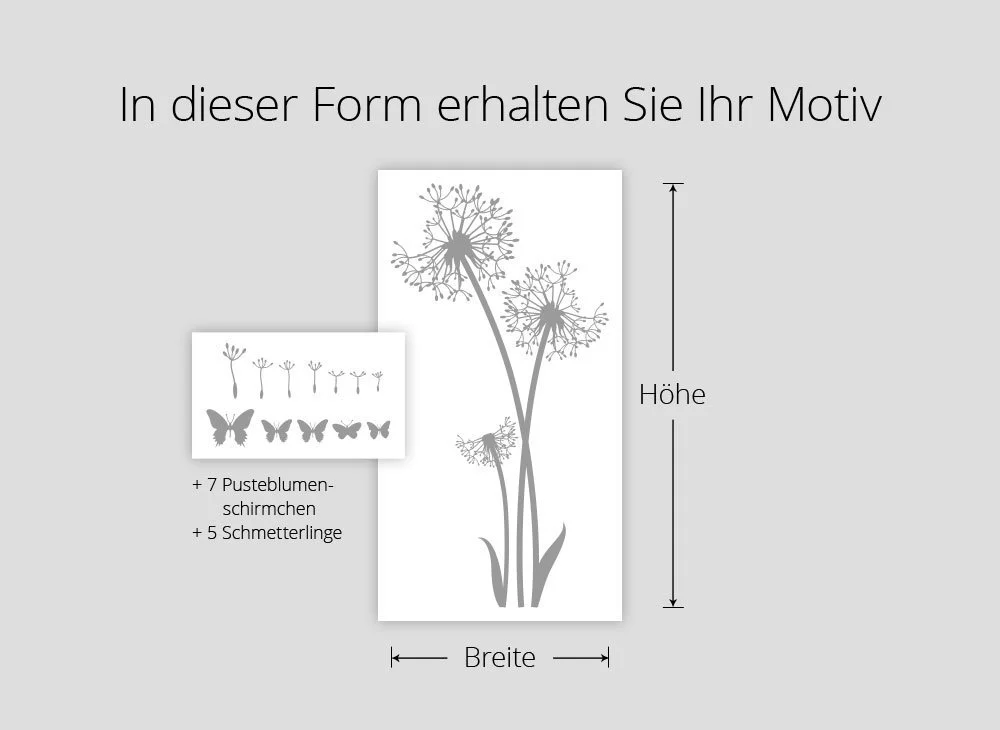Наклейка на стіну W3422 3 кульбаби 72 x 140 см Біла, фото №5 Наклейка на стіну W3422 3 кульбаби 72 x 140 см Біла, фото №5