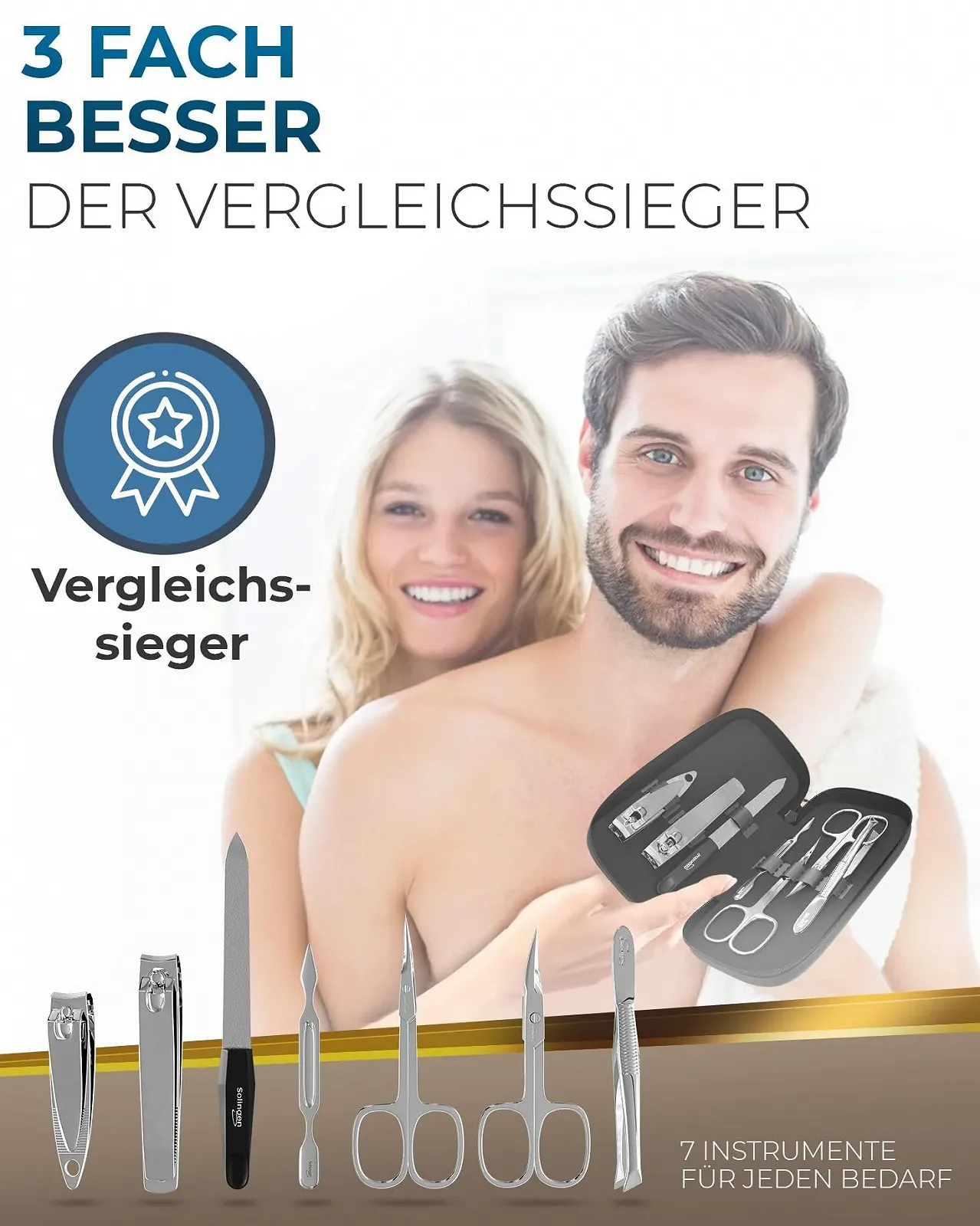 Манікюрний набір Solingen marQus, 7 предметів, полірована нікельована сталь, фото №5