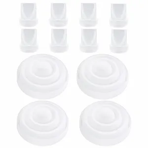 Запчастини для молоковідсмоктувача 12 шт. для Mom Cozy M5, 8 клапанів Duck Bill і 4 силіконові мембрани. Сумісні з M5 - Фото 1