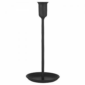 Подсвечник LS-LebenStil Vintage Ribe 24 см Iron Black Matt для узких свечей synthetic.ua - Фото 1
