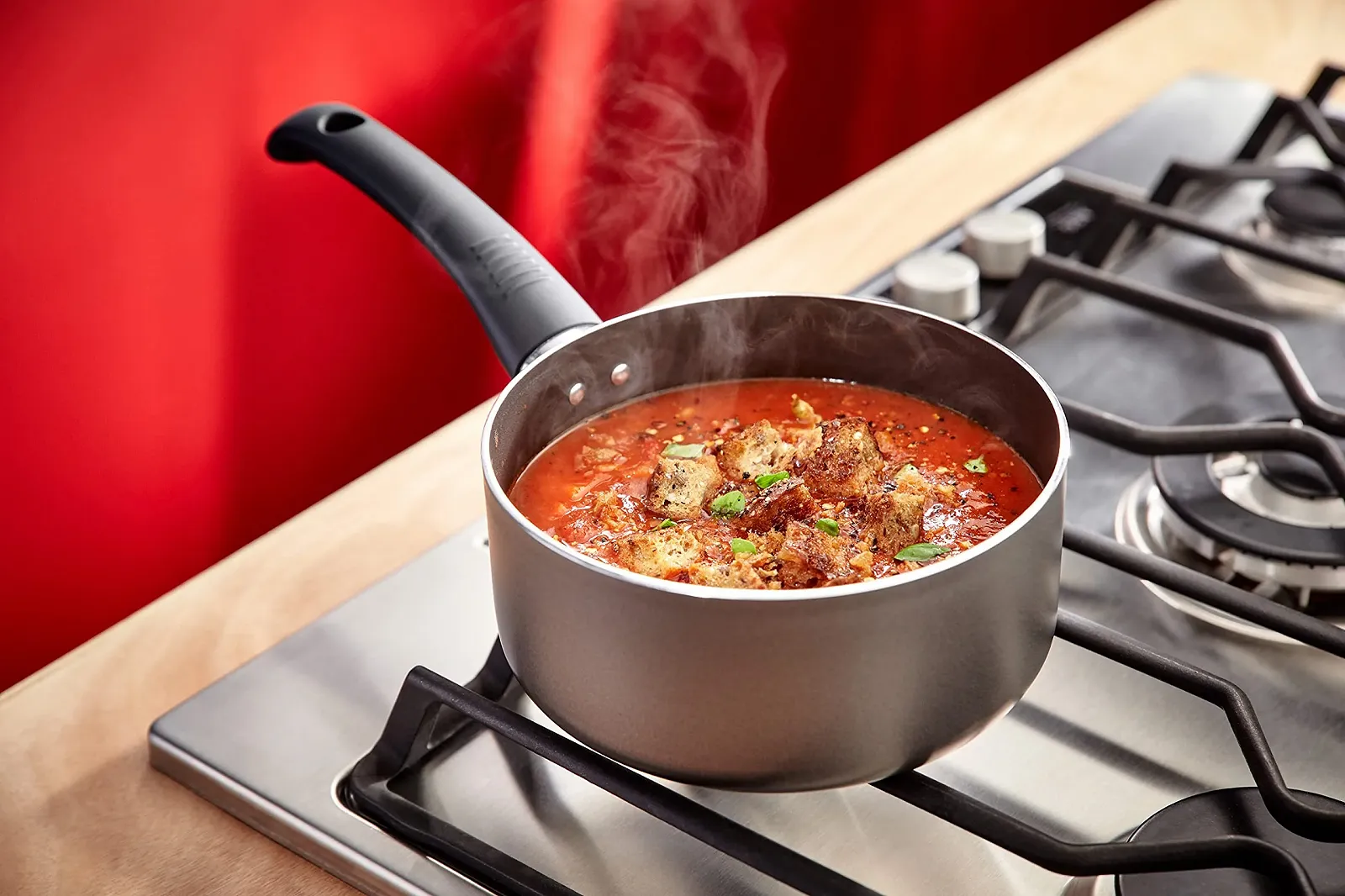 Ковш Judge Everyday 16 см с крышкой 1,2 л алюминиевый Teflon, фото №3