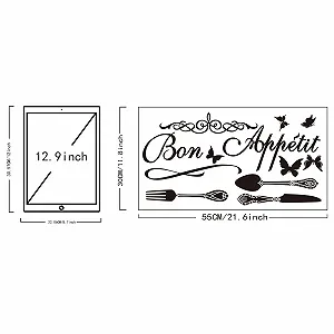 Наклейка на стіну SUPERDANT Bon Appetit Кухонна тематика Вінілова synthetic.ua - Фото 1