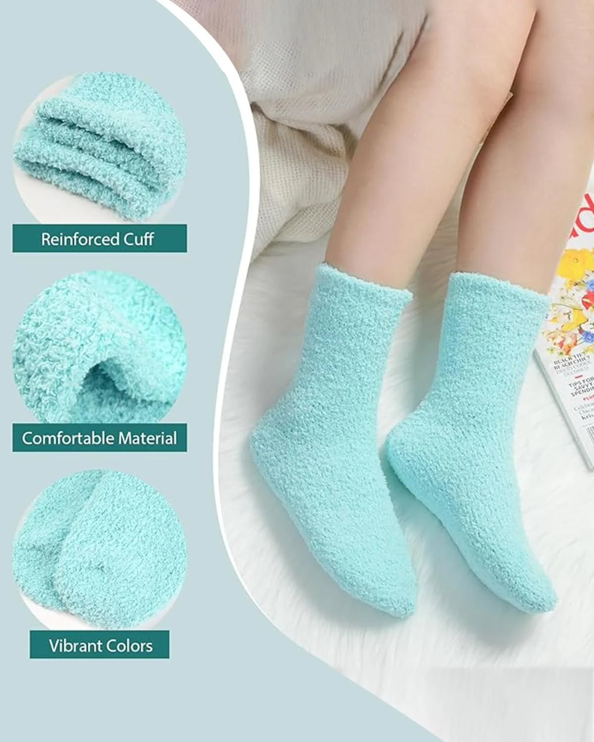 М'які Пухнасті Шкарпетки Жіночі 5 Пар Розмір 35-41, фото №3