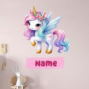 Настінна наклейка GRAZDesign Єдиноріг Персоналізована 77 x 57 см synthetic.ua - Фото 1