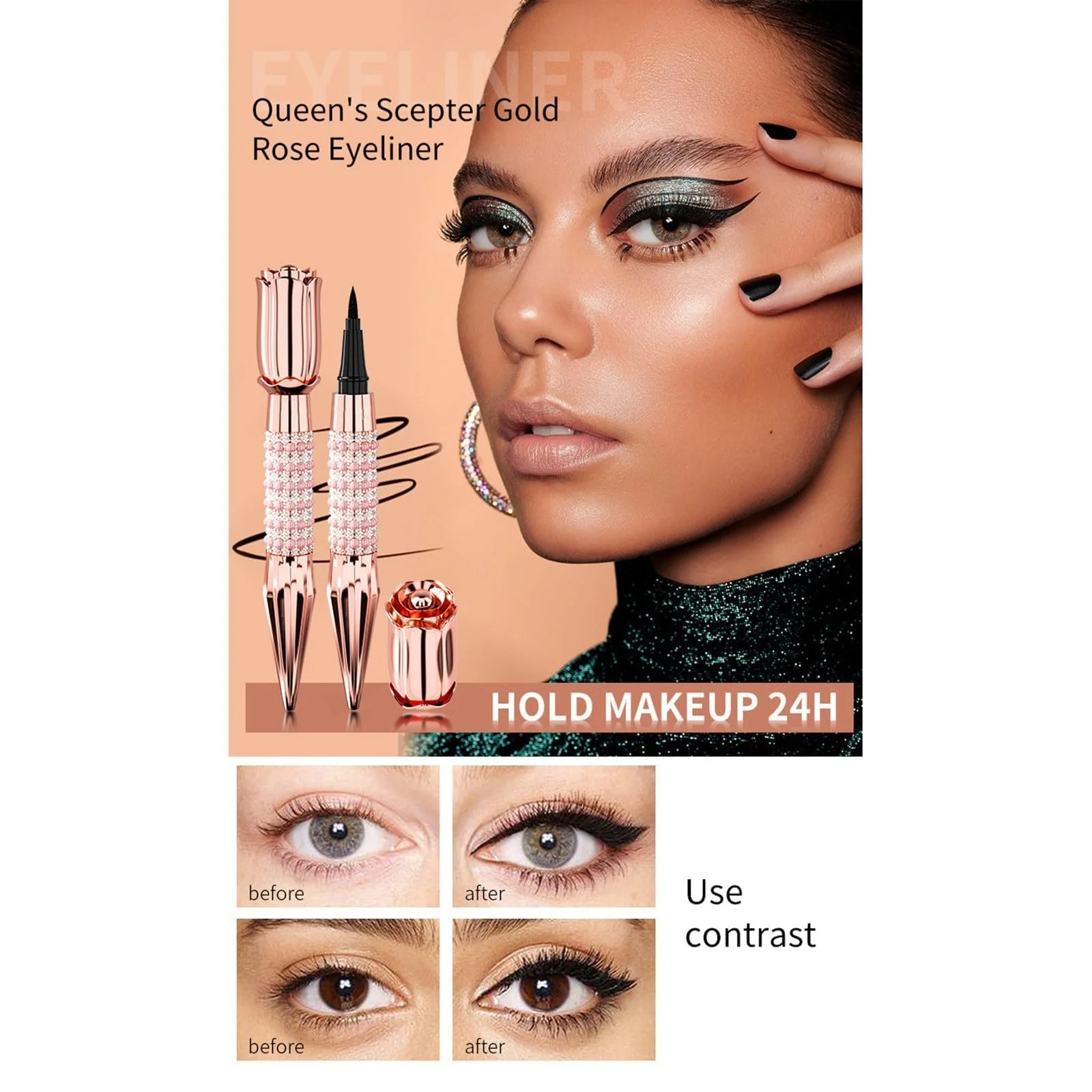 Рідка Підводка Scepter 1 мл, Рожеве золото, фото №7