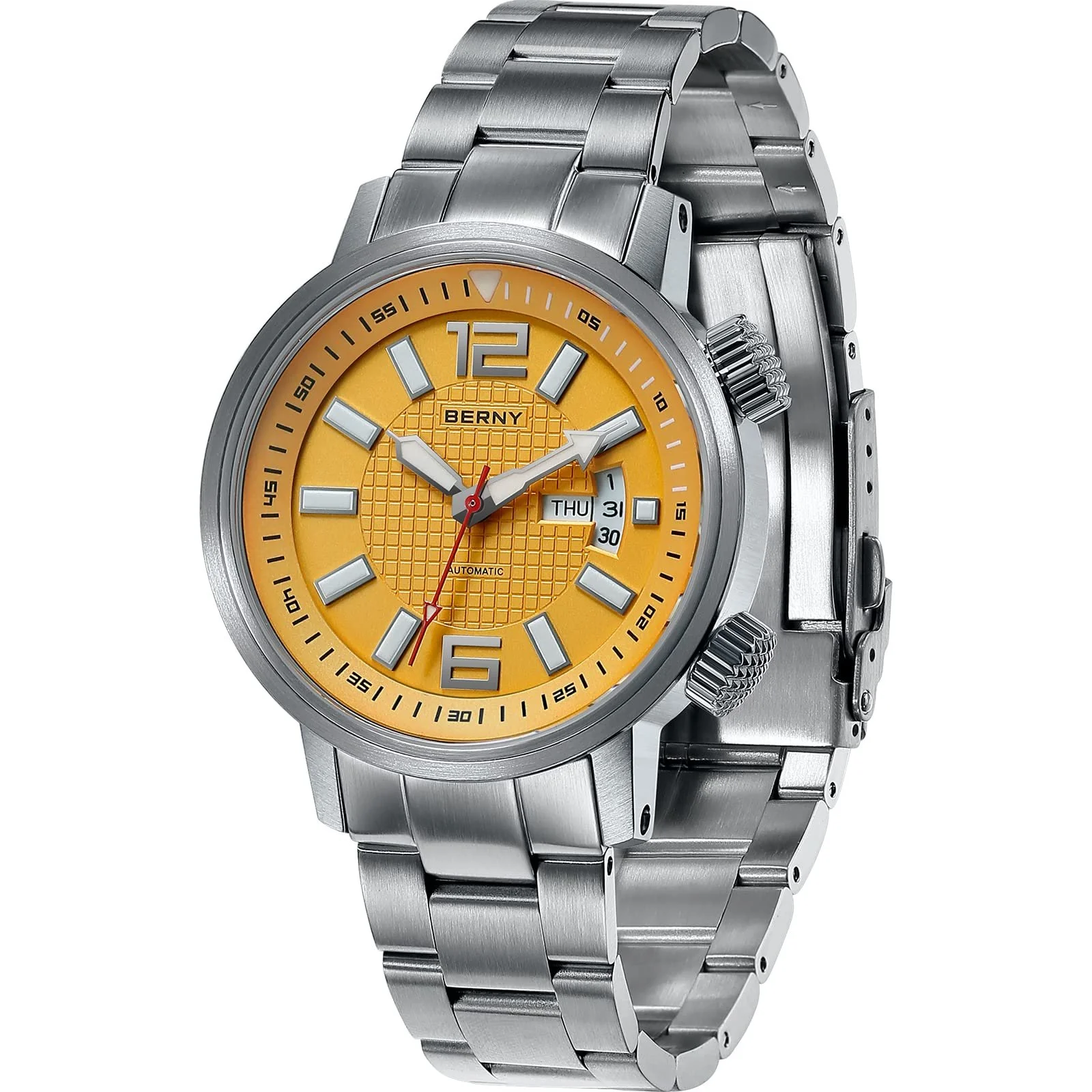 Автоматические Механические Часы для Дайвинга BERNY Спортивные Часы из нержавеющей стали, Водонепроницаемые 20 ATM, Сапфировое Стекло, Устойчивые к царапинам, Очень Яркие, фото №1 Автоматические Механические Часы для Дайвинга BERNY Спортивные Часы из нержавеющей стали, Водонепроницаемые 20 ATM, Сапфировое Стекло, Устойчивые к царапинам, Очень Яркие, фото №1