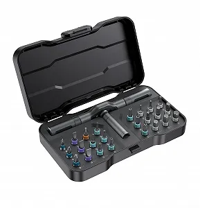 Набір магнітних викруток 24 в 1 з тріскачкою та знімною ручкою для дому та електроніки - Фото 1