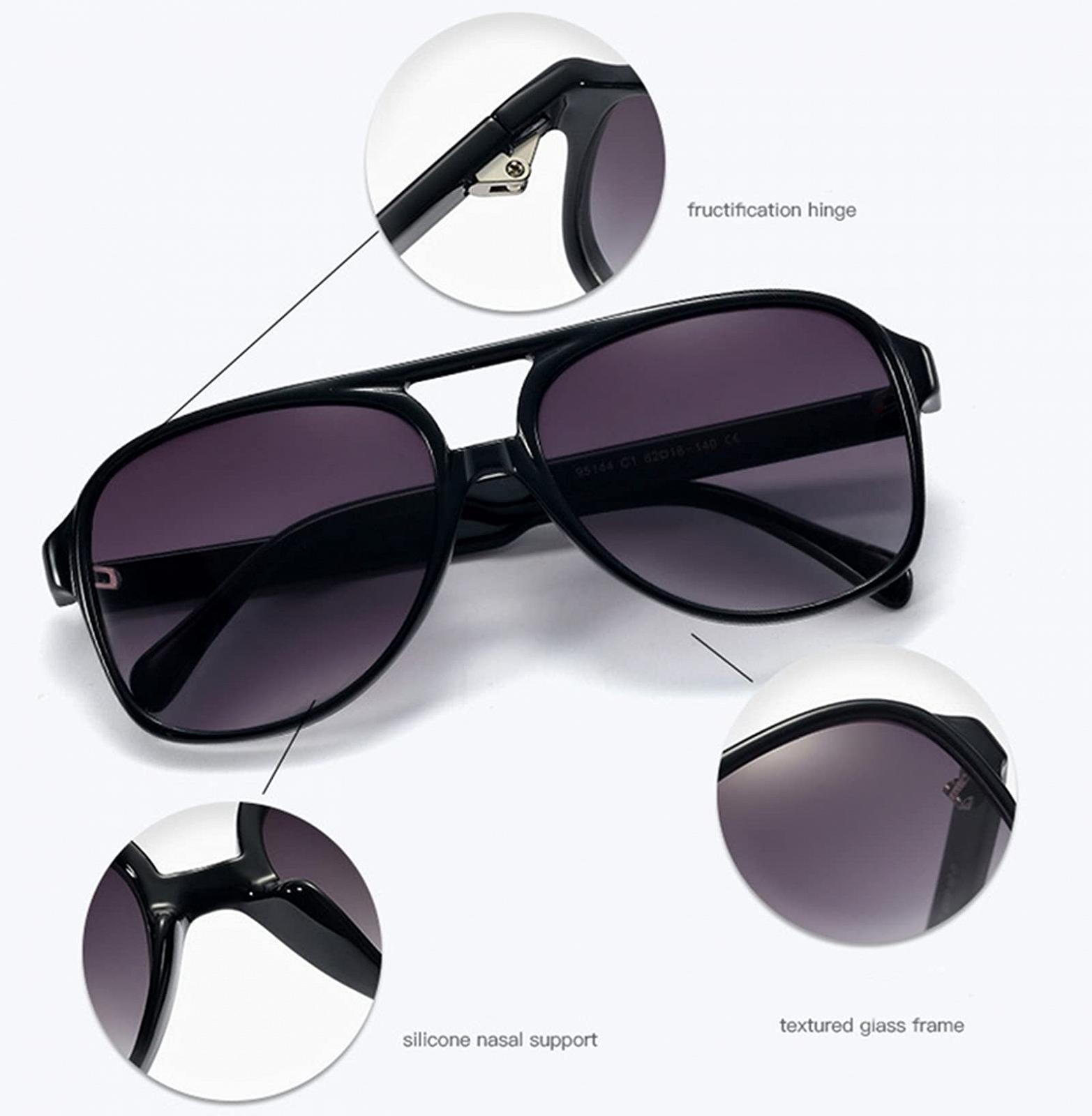 Ретро сонцезахисні окуляри ESALIA Жовті градієнтні вінтажні тоновані для чоловіків і жінок, фото №7