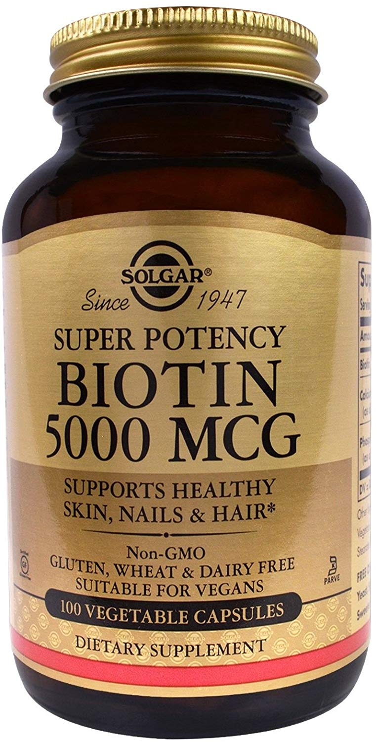 Витамины Solgar Biotin 5000 mcg Vegetable Capsules 100 капсул 4384302462, фото №1