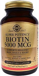 Витамины Solgar Biotin 5000 mcg Vegetable Capsules 100 капсул 4384302462