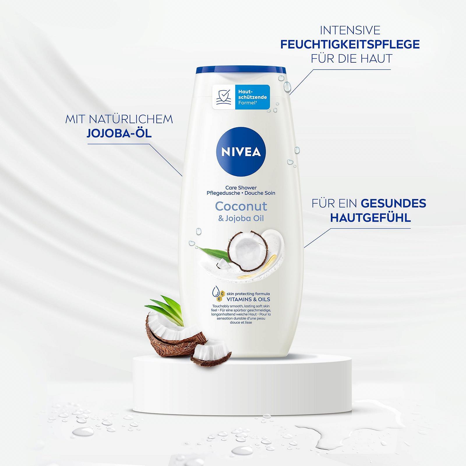 Гель для душа NIVEA Coconut & Jojoba Oil pH-нейтральный Увлажняющий 250 мл, фото №2