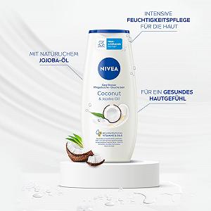 Гель для душа NIVEA Coconut & Jojoba Oil pH-нейтральный Увлажняющий 250 мл synthetic.ua - Фото 1