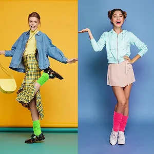 Жіночі шкарпетки Slouch, 3 пари неонових шкарпеток synthetic.ua - Фото 1