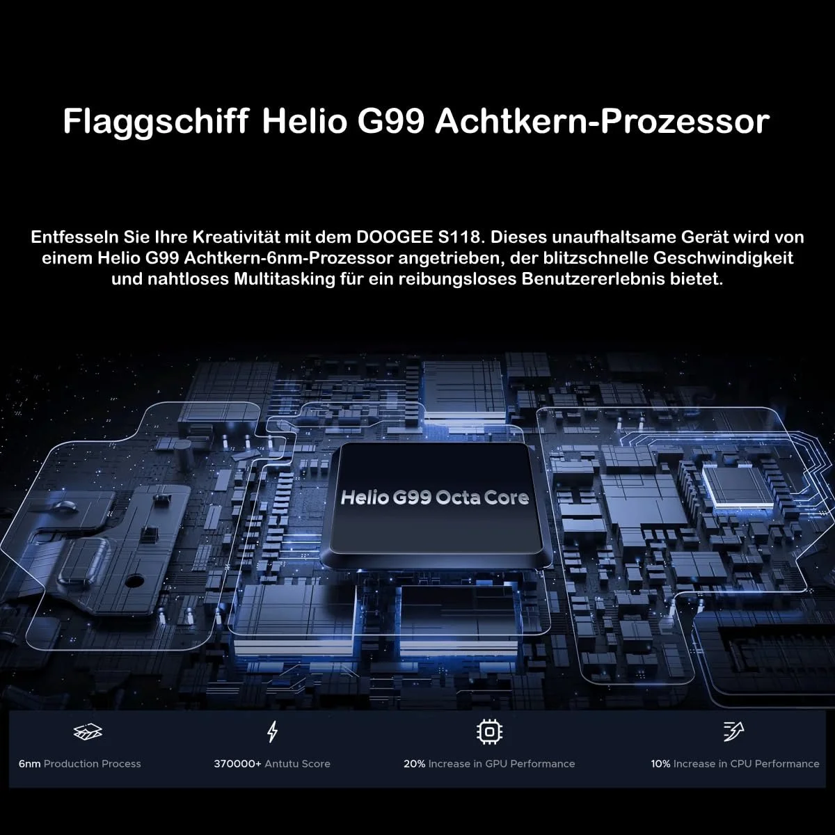 Смартфон DOOGEE S 118 20GB RAM + 512GB ROM 10800mAh 6.58 дюймів FHD+ 120Hz 50MP Android 14 Octa Core 4G Dual SIM GPS NFC Fingerprint Червоний, фото №2