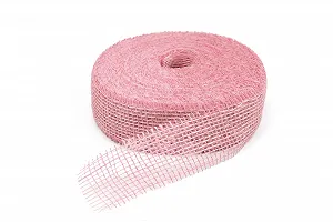 Декоративна стрічка SIZO Deco Jute Eco Friendly 5 см x 40 м Рожева - Фото 1