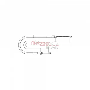 Трос стоянкового гальма METZGER 10.6033 задній лівий - Фото 1