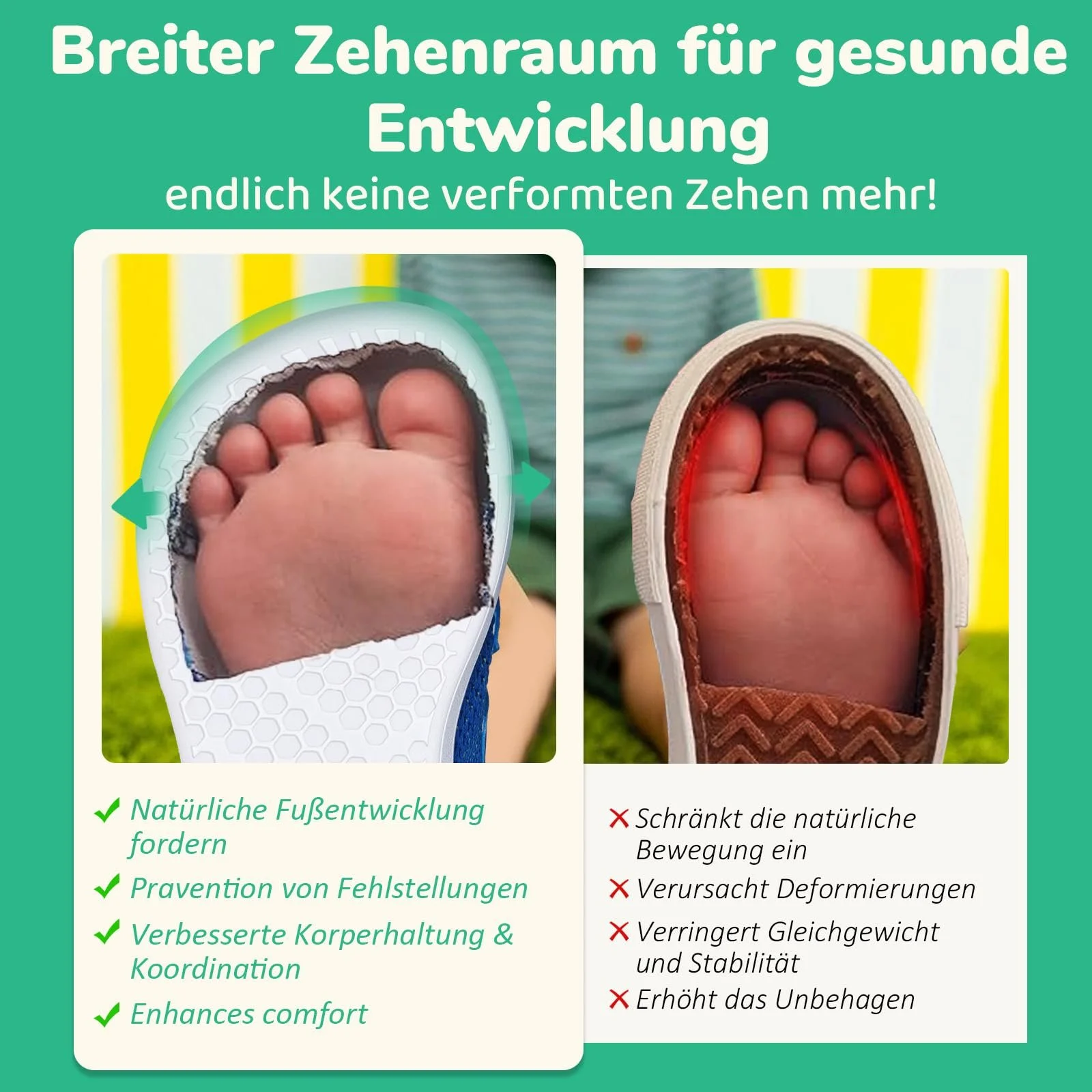 Кросівки IceUnicorn Дитячі широкі Кросівки для хлопчиків і дівчаток Мінімалістичні, фото №3