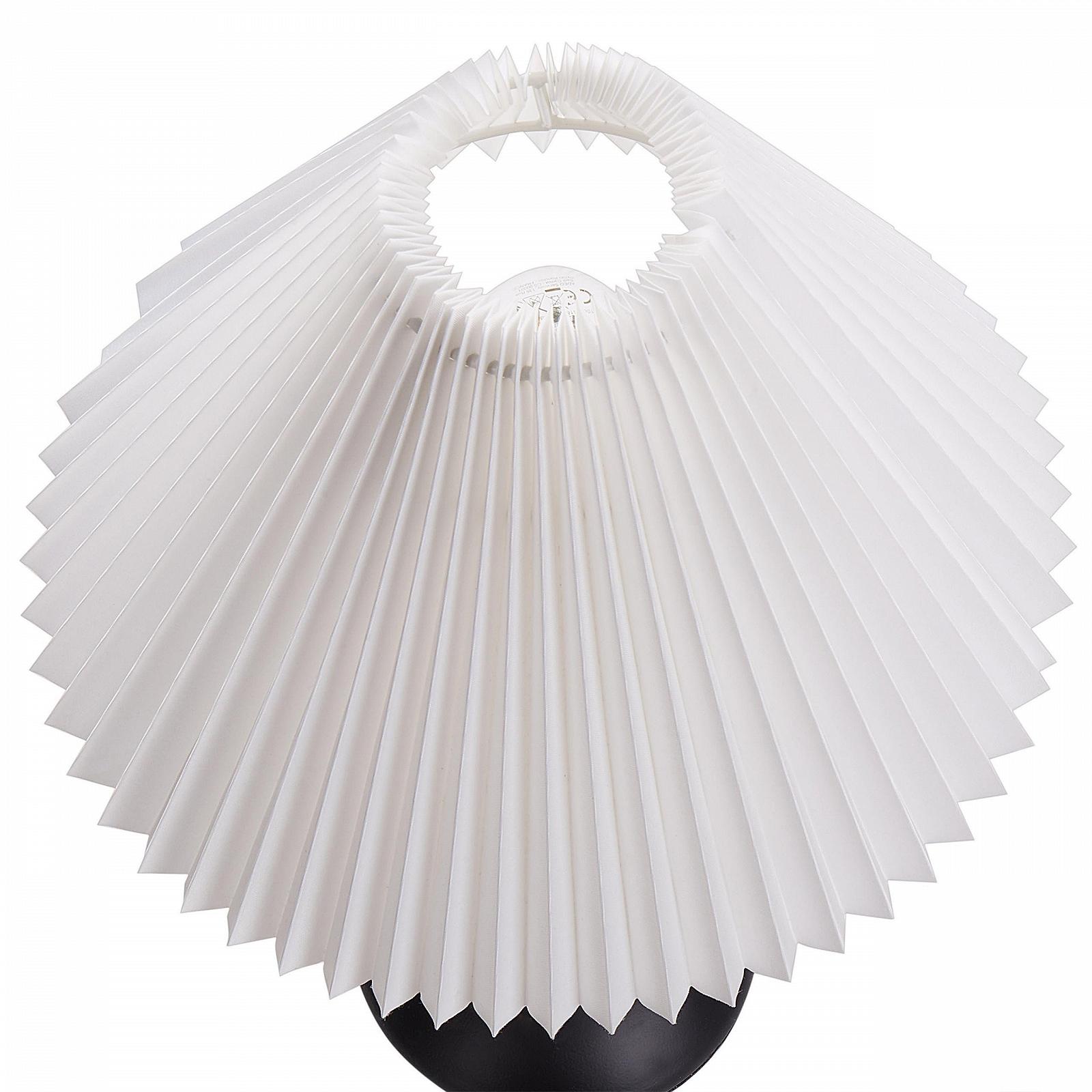 Настільна лампа Beliani Jikawo металева основа хвиляста плісирований плафон конусоподібна чорна, фото №6