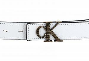 Ремень Calvin Klein CKJ Monogram Mono Hardware W75 Bright White, белый synthetic.ua - Фото 1