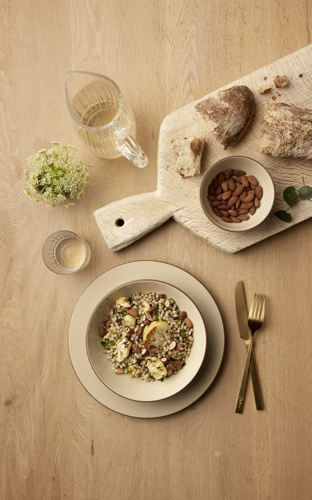 Тарелка для пасты BITZ Диаметр 20 см Каменная керамика Дерево / Песок, фото №3