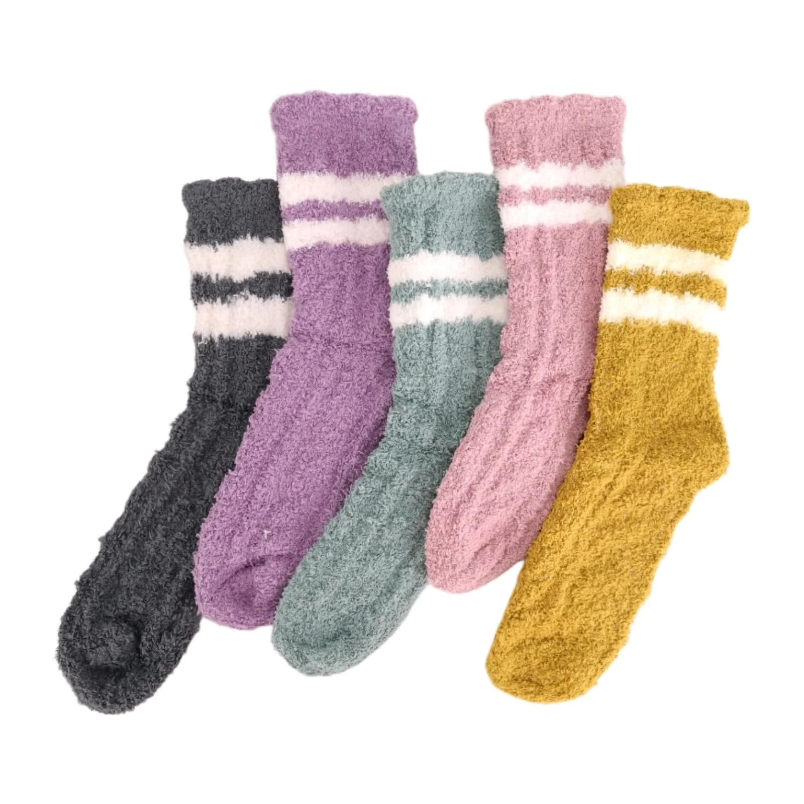 Носки Kaempe, 5 пар, теплые, пушистые, коралловый флис, термоноски, эластичные, зимние, для зимы, Рождество, 35-41, фото №1