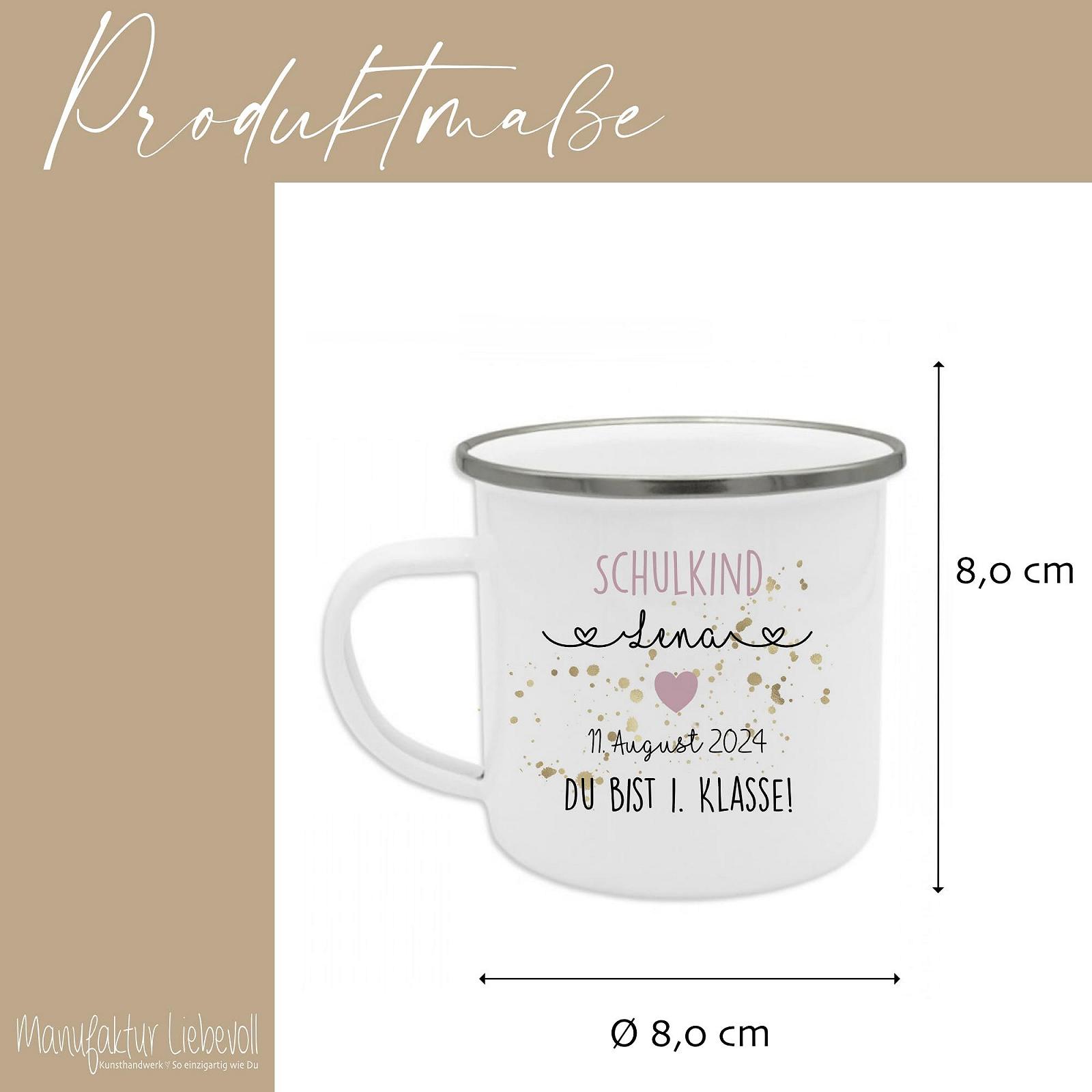 Кухоль "Du bist 1st Klass" з іменем та датою для хлопчиків та дівчаток, фото №2