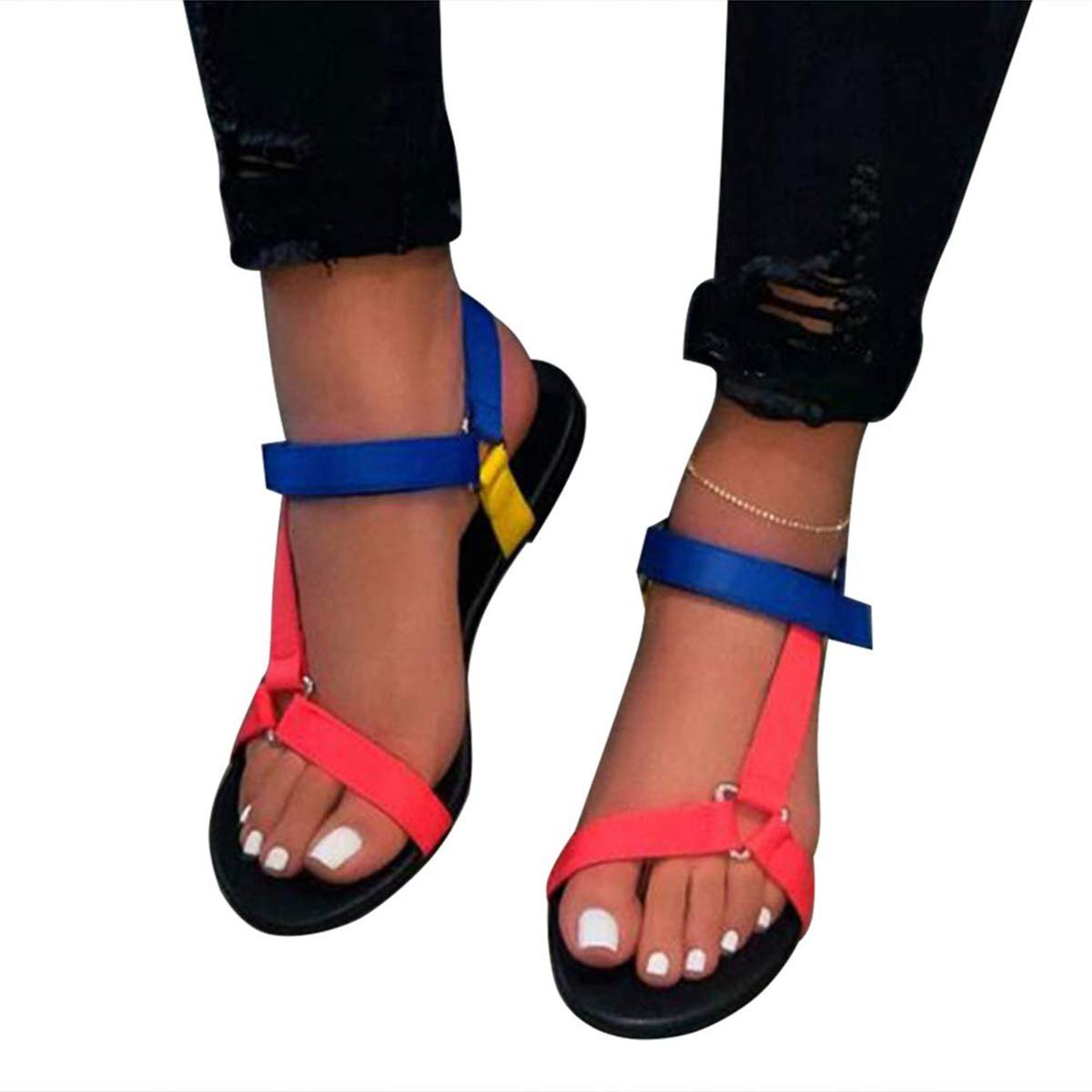 Жіночі Сандалі CrEev Плоскі Відкритий Носок Літні Пляжні, фото №1