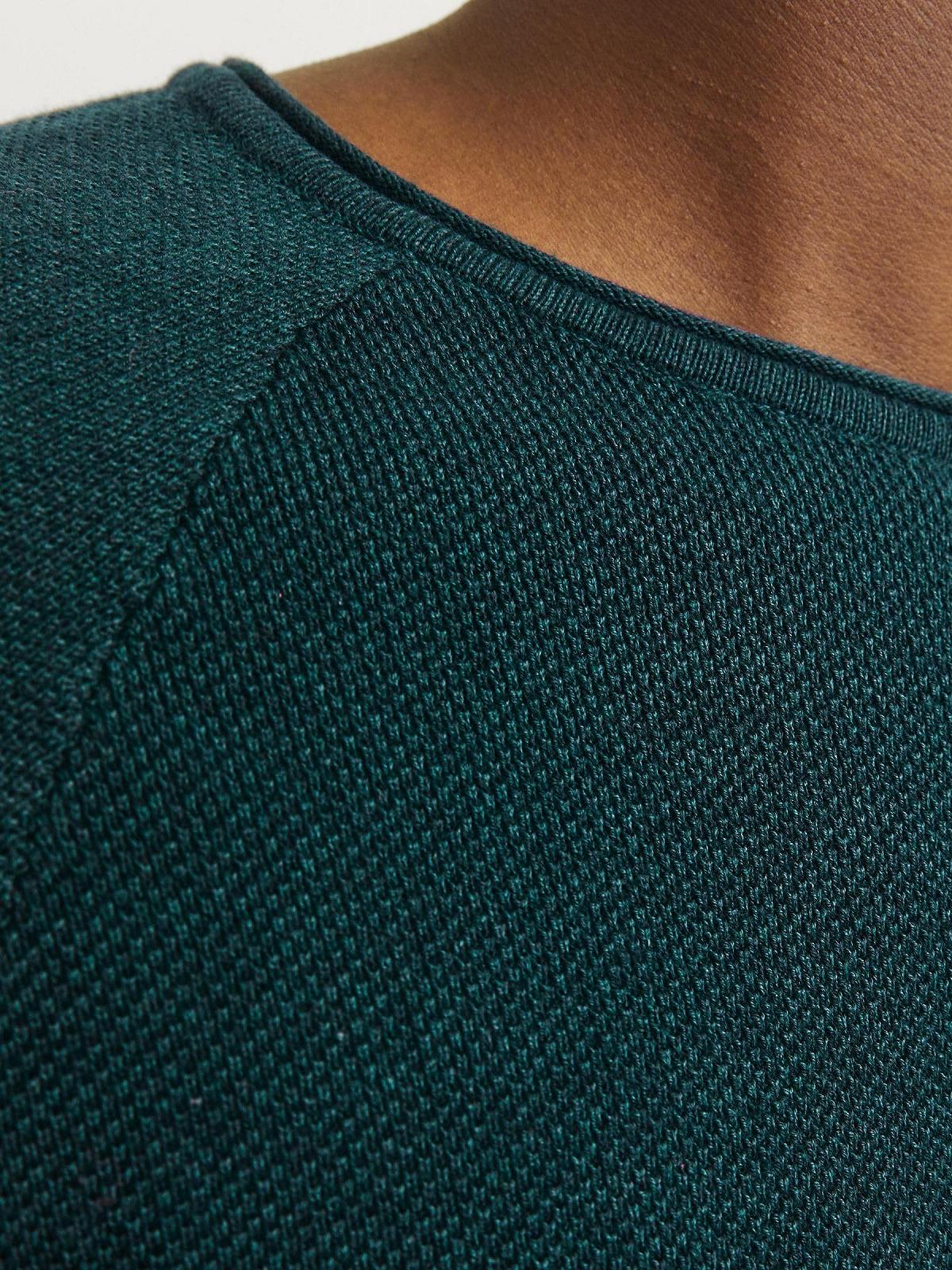 Джемпер JACK & JONES JJEHILL Чоловічий В'язаний З круглим вирізом Базовий З довгим рукавом Бавовняна сорочка, фото №5
