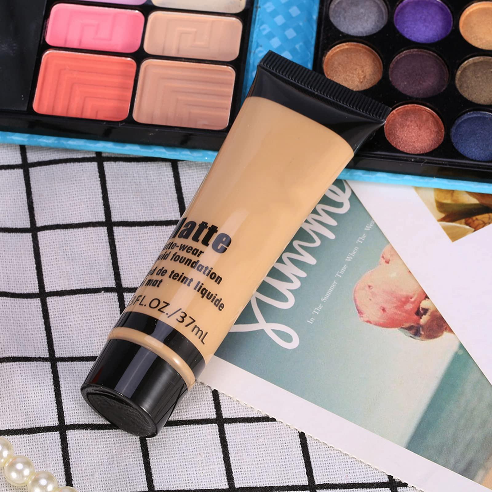 Тональний крем Miss Rose Face Liquid Foundation Matte Concealer Sun Block Cream (Beige 5), фото №3