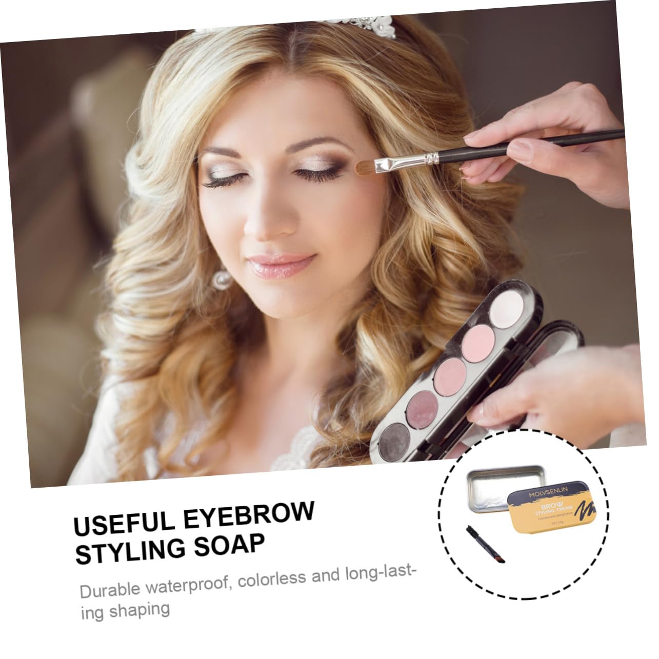 Набір Healvian 2x Eyebrow Styling Cream Eyebrow Soap Eyebrow Wax Eyebrow Pomade Soap Eyebrow Makeup, фото №5