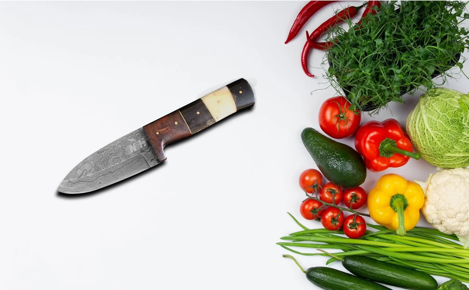 Ніж для оброблення шкур Novahaven Premium Handmade Damascus Steel, фото №6 Ніж для оброблення шкур Novahaven Premium Handmade Damascus Steel, фото №6